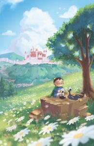 boy in forest illustration